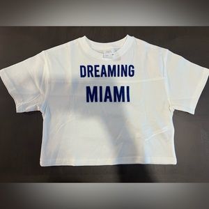 NWOT Zara Flocked Text Tshirt